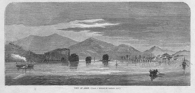 CHINA Ansicht von Amoy jetzt Xiamen - antiker Druck 1860