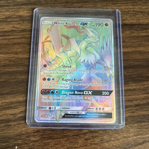 Pokemon TCG White Kyurem GX Holo Card 74/70 Secret