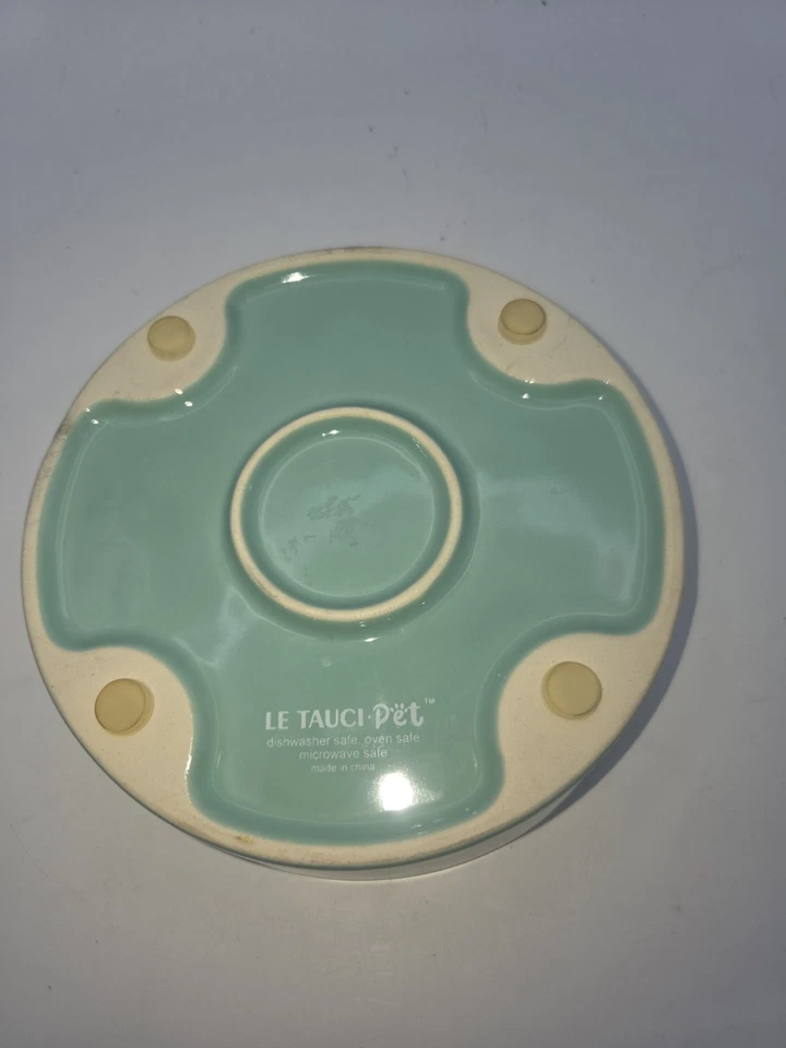 LE TAUCI Alimentador Lento Cerámica Azul Perro Gato Cuenco Raza Pequeña Mascota Saludable Anti Bloa Foto 4 de 4