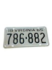 1965 Antique Virginia License Plate Metal Set — photo 3