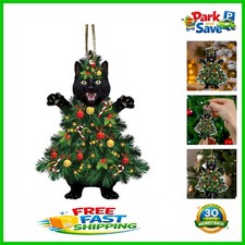 Unique Black Cat Christmas Tree Decoration - Perfect Gift for Cat Parents 2024