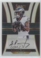 2017 Panini Select Rookie Signatures Silver Prizm /199 Donnel Pumphrey Auto i6j