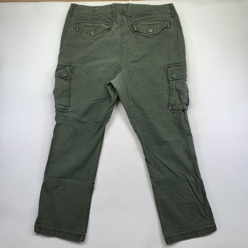 Old Navy Herren Lived In Cargo Hose 38x30 Straight Fit Grün Relaxed Freizeit - Bild 5 von 12