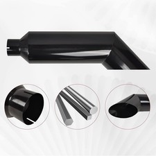 4 Inch Inlet 8 Inch Outlet Polished Stainless Steel Miter Angle Cut Diesel 1set