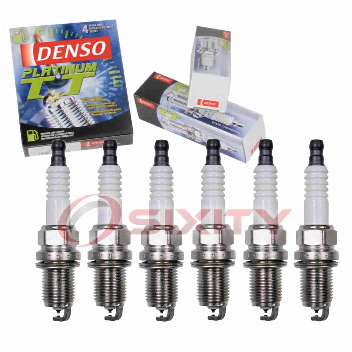 6 pc Denso Platinum TT Spark Plugs for 2002-2010 Dodge Ram 1500 3.7L V6 cx