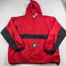 Georgia Bulldogs Jacket Mens XL Red 1/2 Zip P...