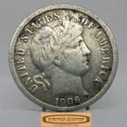 1906 Barber Silver Dime, 90% Silver, Partial Liberty - #C57640NQ