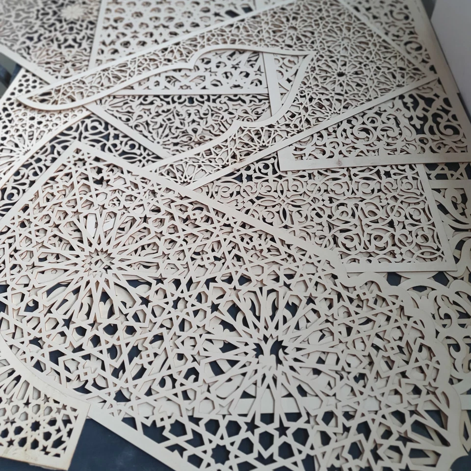 Dekorpaneele - Holz 100x50cm - orientalische Dekoration Interieur Wand Decke - Bild 4 von 4