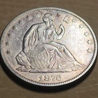 1876 Seated Liberty Half Dollar Extremely Fine Coin, 50 c
