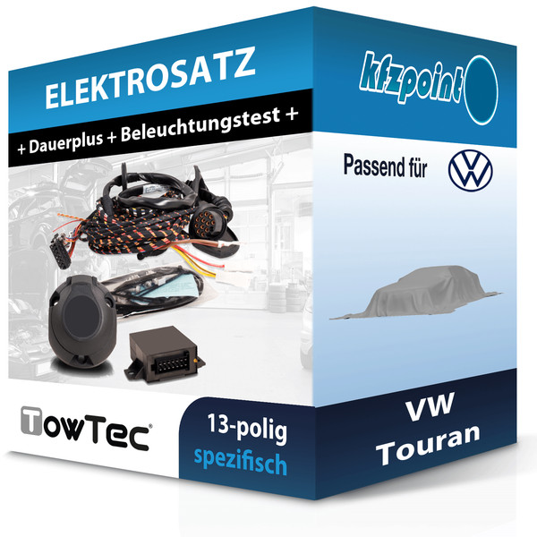 für VW Touran 05.2010-05.2015 Towtec E-Satz 13Polig Fahrzeugspezifisch NEU-image