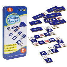 Kasfalci Multiplication Dominoes Set,Math Manipulatives Games for 1 inch