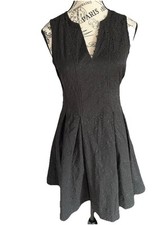 Princess By Vera Wang Black Textured Fit & Flare Fitted Dress Women's Size 3