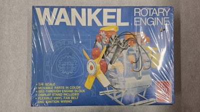 Vintage AMT Wankel Rotary Engine 1/4 Scale Plastic Model Kit Factory Sealed
