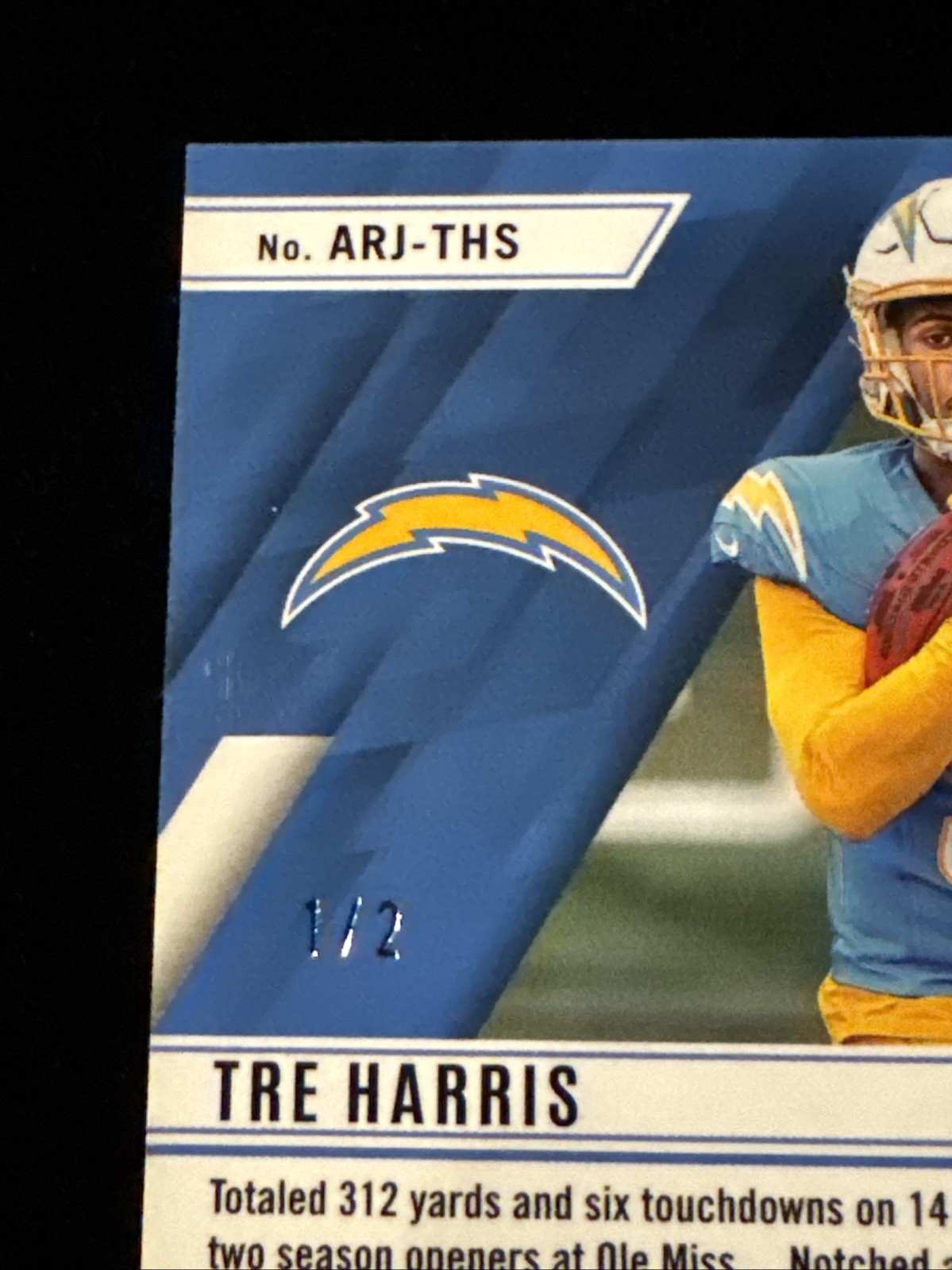 2025 Panini Phoenix Ascension RC Patch Autograph Tre Harris #’d 1/2 Nike Patch view 9