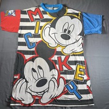 Vintage Disney Sleep Shirt One Size Radcliffe Lingerie 80 s Blue All Over Print