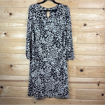 Lennie For Nina Leonard Long Sleeve Leopard Cheetah Dress Size Large NWT |  eBay