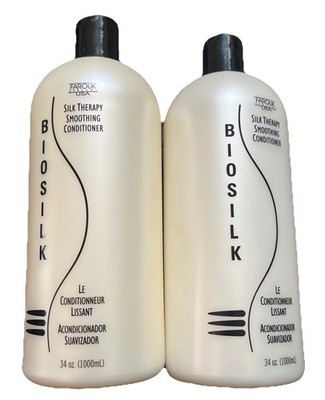 2 Pack Biosilk Farouk Systems Silk Therapy Smoothing conditioner 34 Oz Each