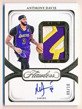 2023-24 Flawless Anthony Davis Signature Prime Gold Patch Auto #SPA-ADL (08/10)