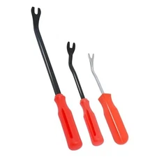 3Pcs Auto Fastener Remover Trim Rivet Removal Tool Kit for Car Door Panel Red