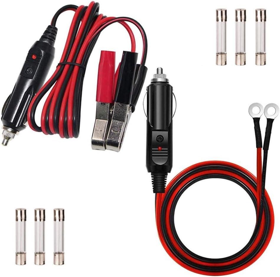 male cigarette lighter plug to crocodile clips 12V 3FT Cigarette Lighter Male Plug with Battery Clamp, Electrical Clip-on  16 to