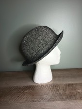 Stetson Mens Tweed Bowler Fedora Hat Size 7 L Gray Derby Heritage Retro Vintage