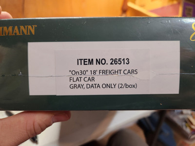 Bachmann Spectrum On30 18' Flat Car Set Gray(26513) Data Only New Unopened 