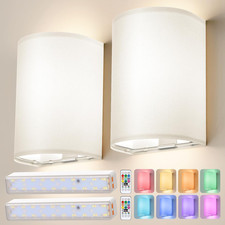 Battery Operated Wall Sconce: Wireless Wall Sconces Set of Two Battery Operated