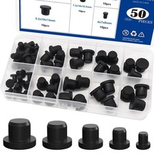 Silicone Hole Plugs 50 Pcs Rubber Hole Plug Cap Set 5 Sizes Caps