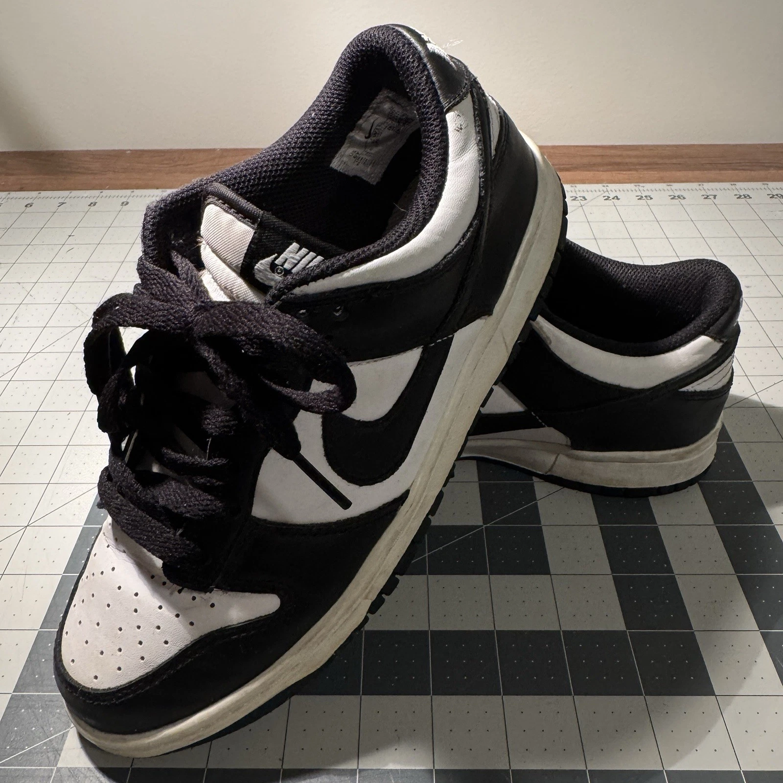 Nike Dunk Low (Gs) Panda taglia 6 anni CW1590 100 bianco e nero autentiche