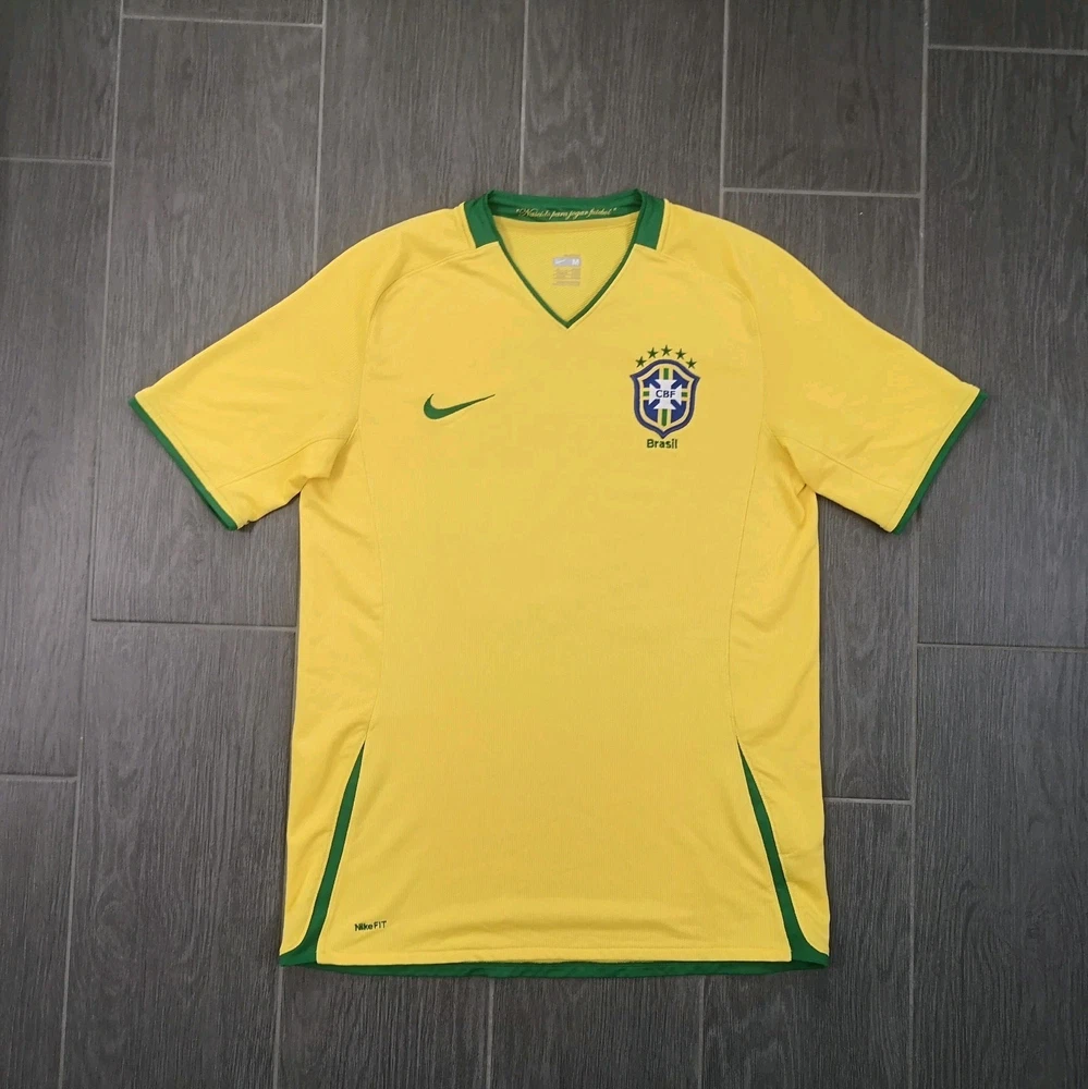 Vintage Retro Brasilien 2007/08 Pele 10 Trikot Größe: M Fußball Streatwear Nike