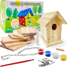 Wooden Bird Houses to Paint and Build, Birdhouse Kit for Kids, Wood Painting ...