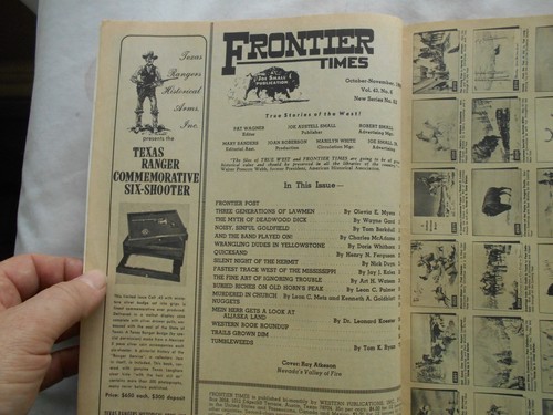 FRONTIER TIMES Magazine -NOVEMBER,1969 - Picture 2 of 2