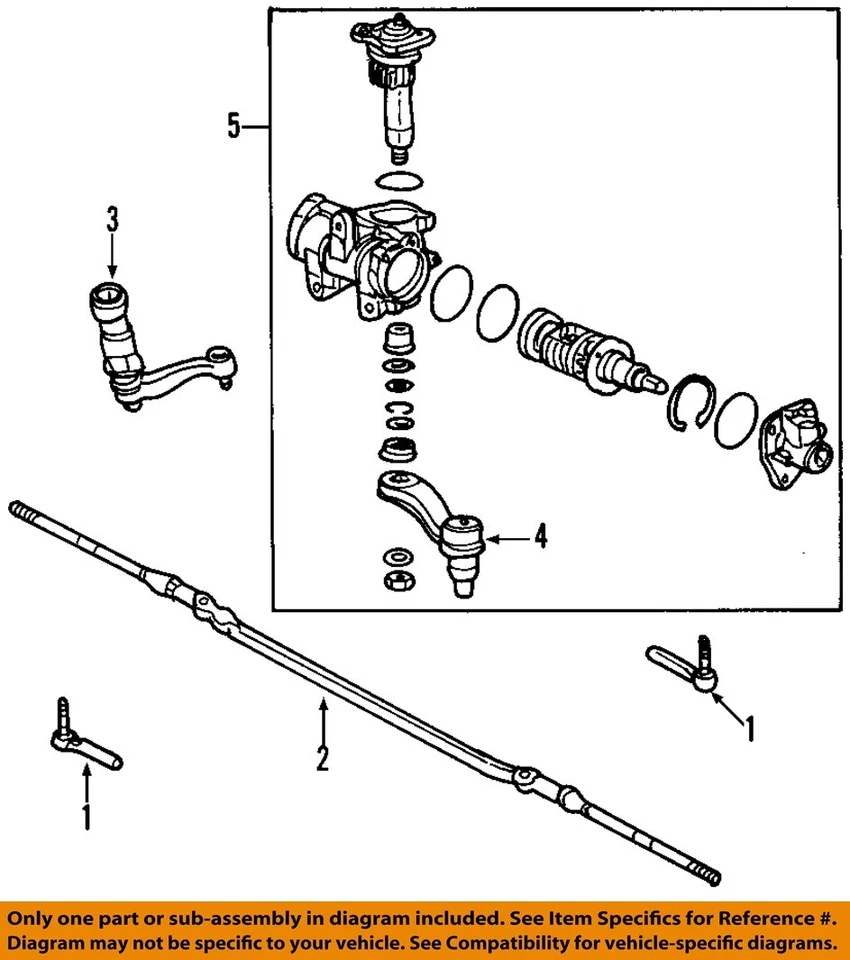 Used Rack and Pinion Assembly fits: 2005 Chevrolet Silverado 1500 pickup Power S Foto 3 de 4