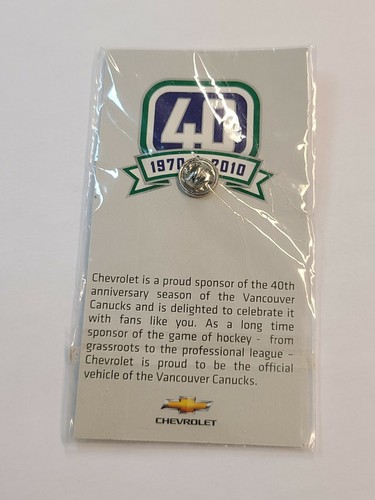 VANCOUVER CANUCKS NHL - " CHEVROLET " 40 YEARS ANNIVERSARY SPONSOR PIN . - Picture 3 of 3
