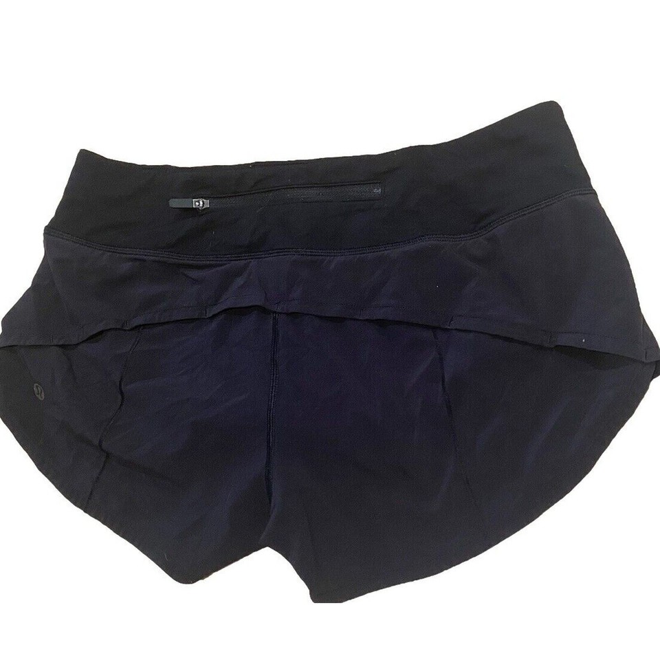Lululemon Shorts Womens Size 6 Black Speed Up Lined Running Gym 2.5