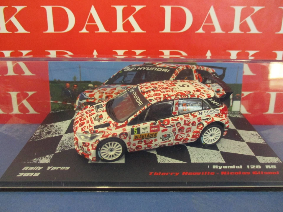Die cast 1/43 Modellino Auto Hyundai i20 R5 Rally Ypres 2018 T. Neuville - Immagine 4 di 4
