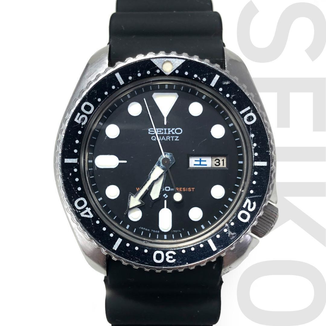 Seiko 7548-7000 Day Date Stainless Steel Quartz Mens Watch