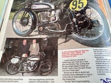MANX NORTON BERTIE ROWELL JOHN CLUCAS NORMAN OSLIFF MOTORCYCLE MAGAZINE ARTICLE