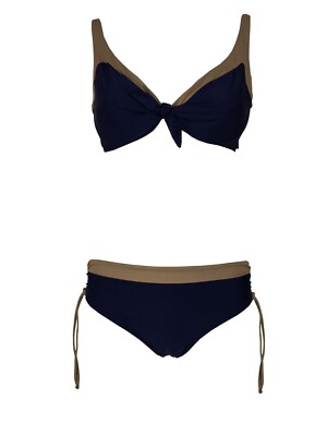 FEELING by JUSTMINE Damen Bikini Segel Blau Schlammprofile Art B2778C690 BICOLOR