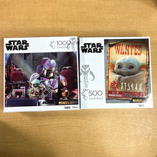 Star Wars The Mandalorian 1000 500 Piece Jigsaw Puzzle lot Buffalo
