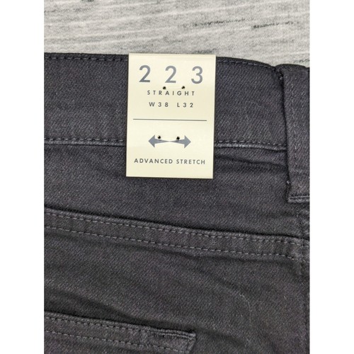 Lucky Brand 223 Straight Jeans Advanced Stretch Black Denim Mens 38x32 - Picture 15 of 16