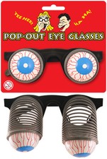 Pop Out Eye Glasses Googly Spring Eyes Novelty Fancy Dress Fun Accessory Boggle