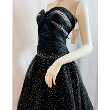 Emporio Bridal Absolutely Stunning Black Strapless Lace-up Gown 6