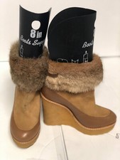 Tory Burch Short Nude Fur boots size 7.5 #59