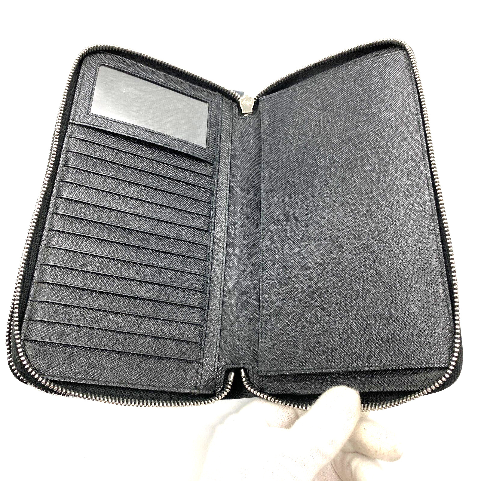 PRADA Organizer Travel case W zip long wallet Lon… - image 15