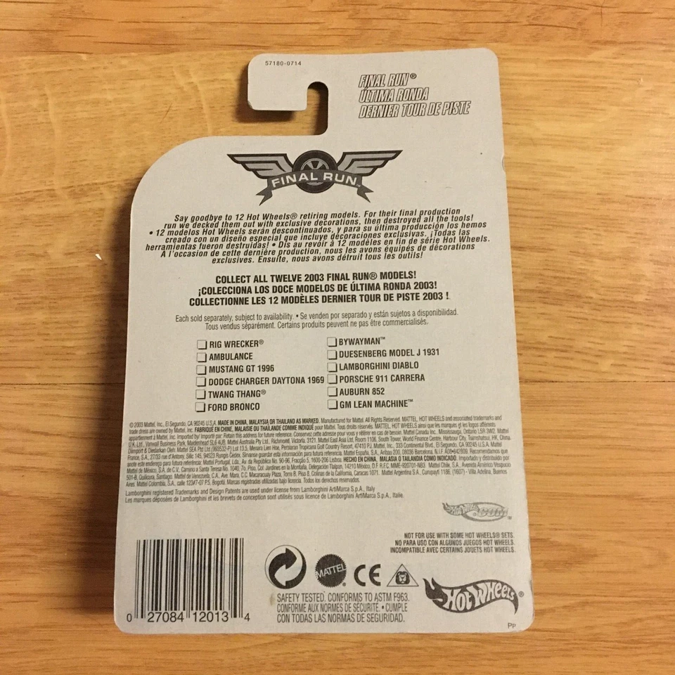 Hot Wheels #203 Final Run LAMBORGHINI DIABLO Super CUSTOM Real Rider Wheel Swap - Image 4 of 4