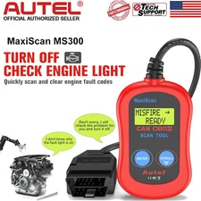 Autel MS300 Universal OBD2 Scanner Car Code Reader Turn Off Check Engine Light