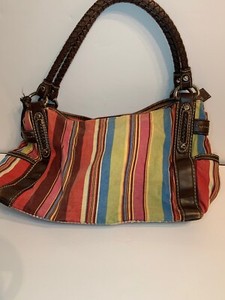 striped shoulder bag