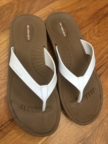 Okabashi Women's Breeze Sustainable Flip Flop Sandals Flats White Size M 8 /8.5 | eBay