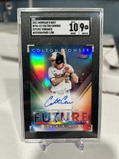 2021 COLTON COWSER AUTO Bowman’s Best Future Vibrance #/80 BFVA-CC SGC 9&10 RC